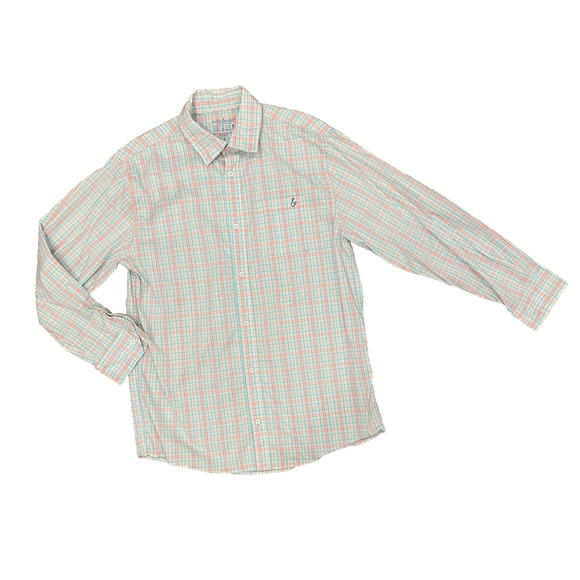 Mens Shirt Size Large Tackle & Tides Plaid Button Down UPF 28 Stain Resistant - Picture 10 of 10